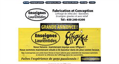 Desktop Screenshot of enseignesdeslaurentides.com