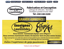 Tablet Screenshot of enseignesdeslaurentides.com